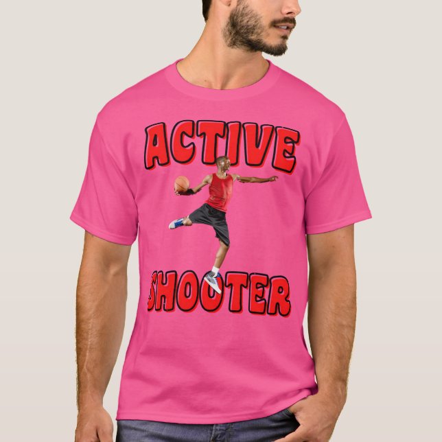 Active Shooter Basketball T Shirt (Framsida)