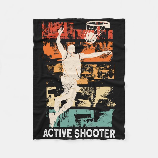 Active Shooter Roligt Bysketbyll Sarcasm Fleecefilt (Framsidan)