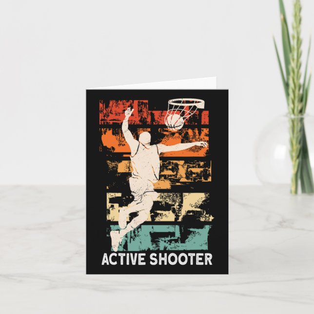 Active Shooter Roligt Bysketbyll Sarcasm Kort (Framsida)
