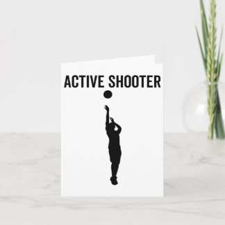 Active Shooter Sketll Funny Sport Älskare Humor Kort