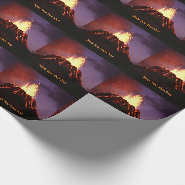 Active Volcano - Skriva av egen text Presentpapper (Hörn)