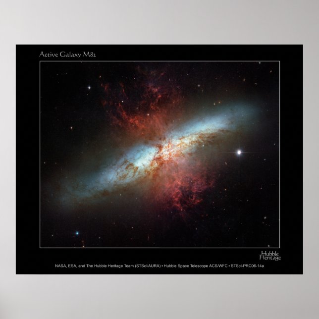 ActiveGalaxyM82-2006-14a Poster (Framsidan)