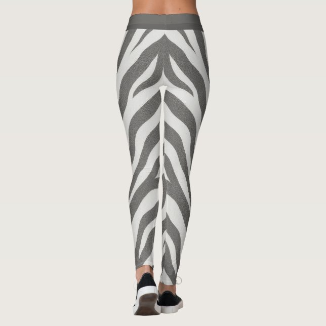 ACTIVEWEAR LEGGINGS - "WHITE TIGER" - (Baksida)