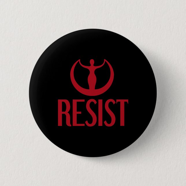 Activism Resistens Goddes Astraea Logotyp Feminist Knapp (Framsida)