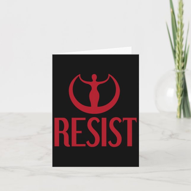 Activism Resistens Goddes Astraea Logotyp Feminist Kort (Framsida)
