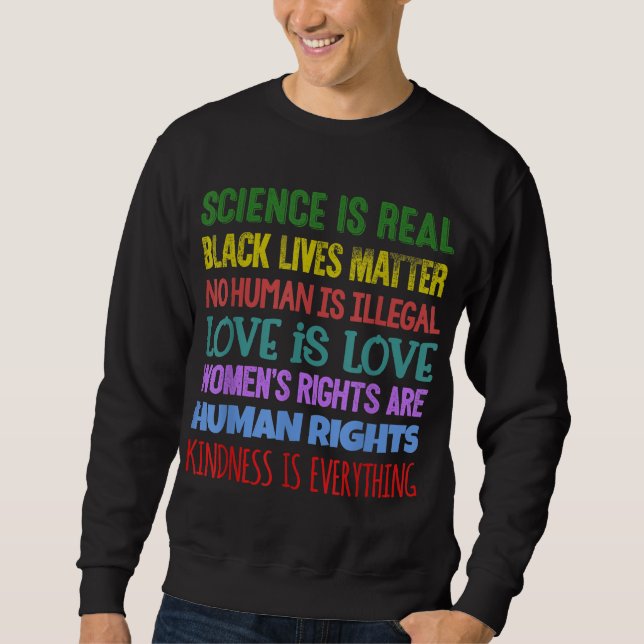 Activist Equality Social Justice Quote Slogan Gift Lång Ärmad Tröja (Framsida)