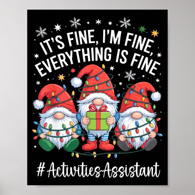 Activities Istant Gnome Everything Is Fine Christm Poster (Framsidan)