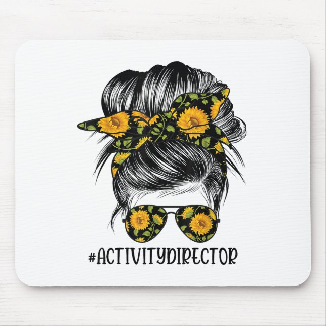 Activity Director Messy Hair Woman Bun Sunflower H Musmatta (Framsidan)