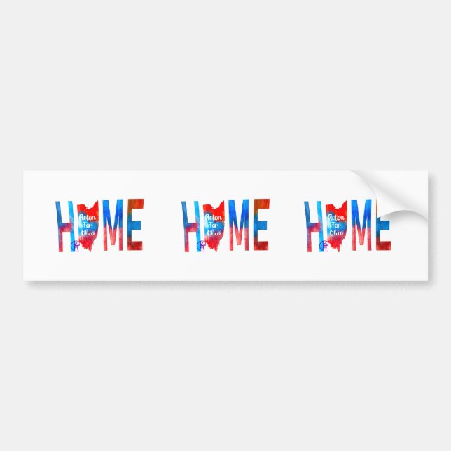 Acton for Ohio Home Car Sticker Bildekal (Framsidan)