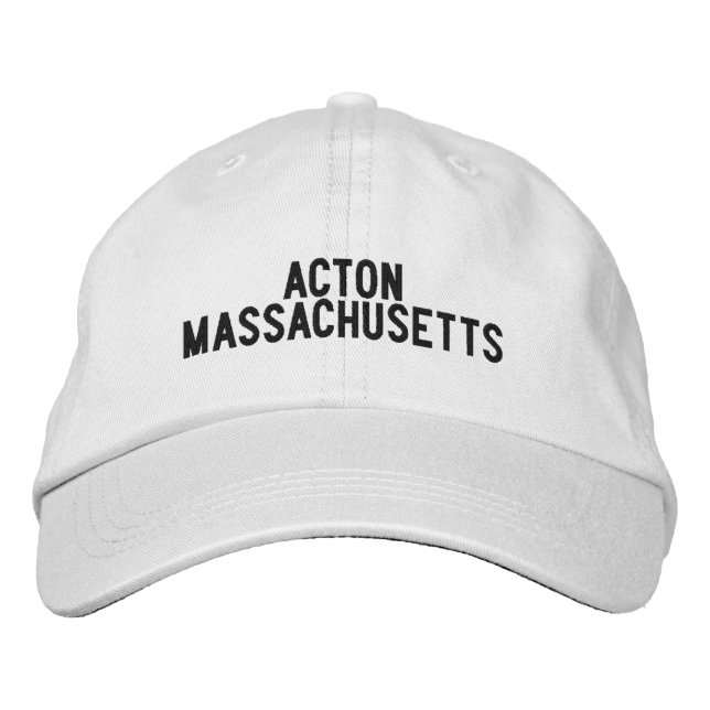 Acton Massachusetts Hat Broderad Keps (Framsida)