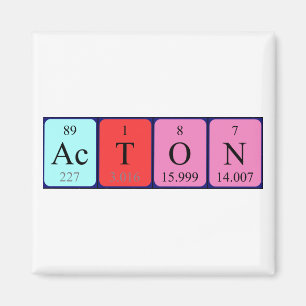 Acton Periodisk magnet bord namn