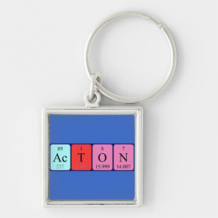Acton Periodisk nyckelring bord namn