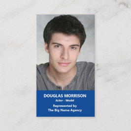 Actor Actress Model-Lodrät Photo Blue Visitkort