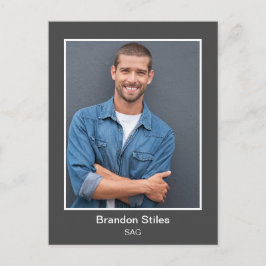 Actor Headshot Photo Postcard Vykort