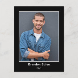 Actor Headshot Photo Postcard Vykort