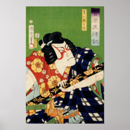 Actor i Costume av Toyohara Kunichika Poster