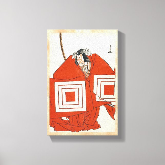 Actor Ichikawa Danjûrô V i Shibaraku katsukawa Canvastryck (Framsida)