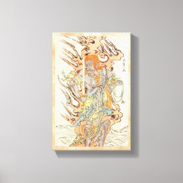 Actor Ichikawa Danjuro V som en stenbild Canvastryck