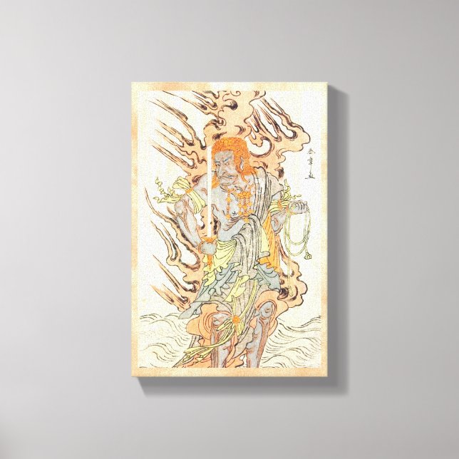 Actor Ichikawa Danjuro V som en stenbild Canvastryck (Framsida)