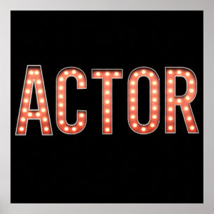 Actor Marquee Ljus Poster