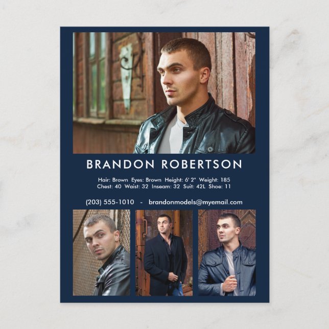Actor Model 4 Photo Comp/Zed-mall - marknadsföring Vykort (Framsida)