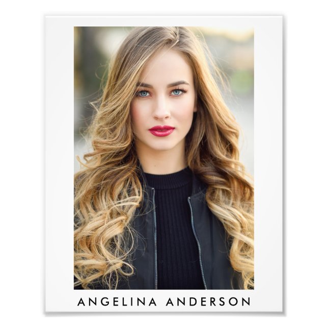 Actor Model 8 x 10 Photo Portfolio Print Fototryck (Framsidan)