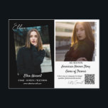 Actor Model Composite 3 Photo Promo Card Postcard Vykort<br><div class="desc">Showcase your acting and modeling photos, and latest roles or upcoming performances, with these postcard sized promo cards for actors and models. Upload your photos - one on the front and two on the back, and customize the text for a complete promotional package. Enter your URL into the template, and...</div>