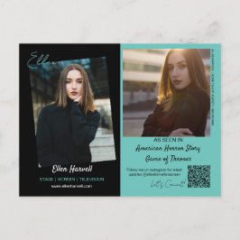 Actor Model Composite 3 Photo Promo Card-vykort Vykort