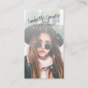 Actor Model Singer Dancer Rosa Photo Affärskort Visitkort