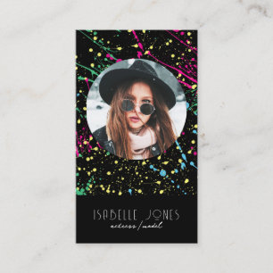 Actor Model Singer DJ Photo QR-kod Social Media Visitkort