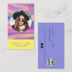 Actor Model Singer DJ Photo QR-kod Social Media Visitkort