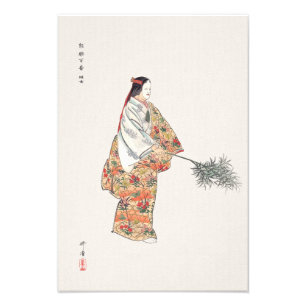 Actor play Hanjo japan art-målning Kogyo Tsukioka Fototryck