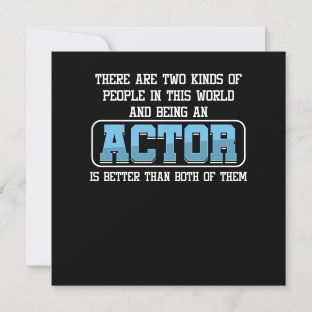 Actor Theater Movie Actress Acting Theater Gift Inbjudningar (Framsida)