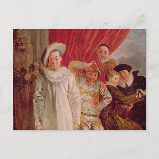 Actors of the Comedie Italienne Vykort (Framsida)