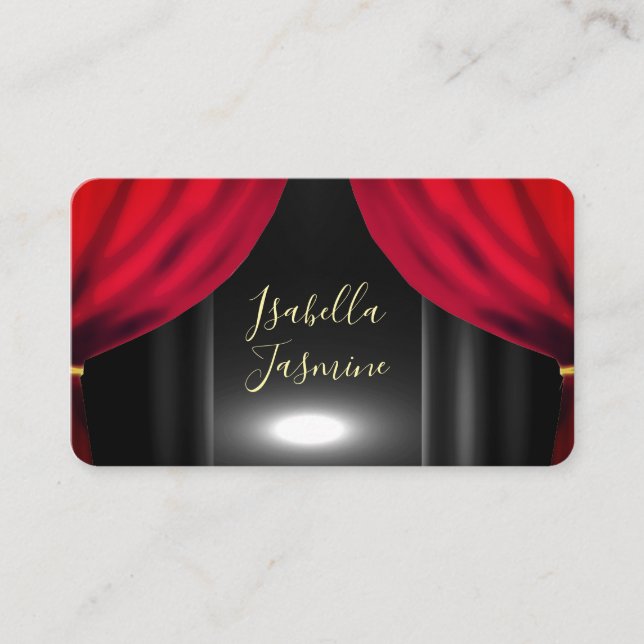Actress actor influencer psychic  business card visitkort (Framsida)