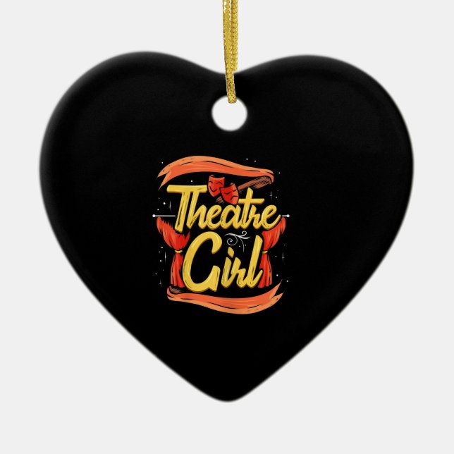 Actress Girl Musical Broadway Actress Acter Julgransprydnad Keramik (Framsidan)