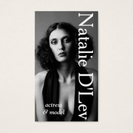 Actress Model Headshot Filming Theater Visitkort