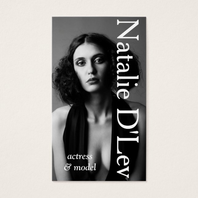 Actress Model Headshot Filming Theater Visitkort (Framsidan)