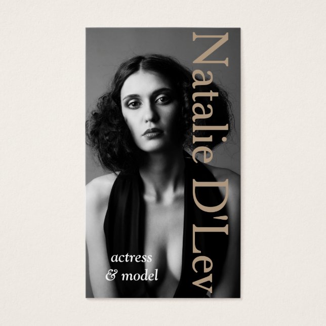 Actress Model Headshot Filming Theater Visitkort (Framsidan)