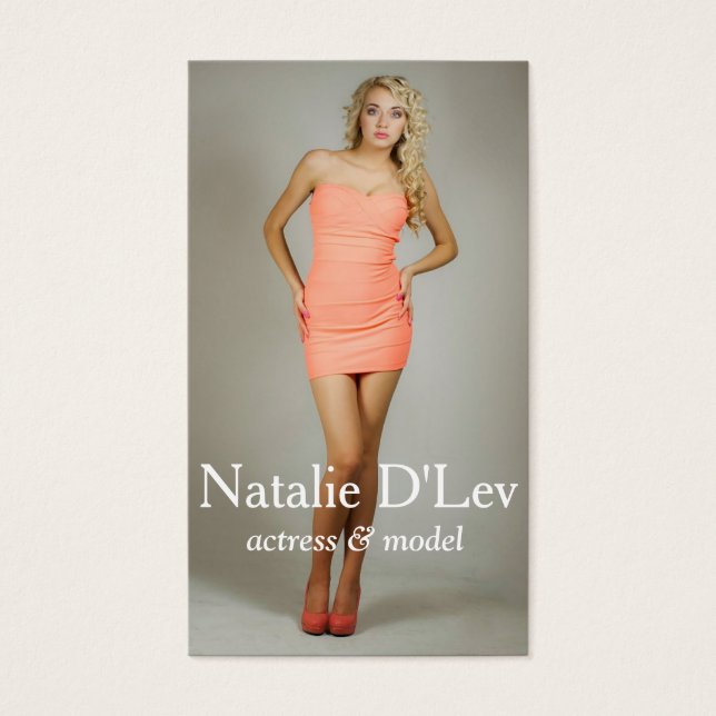 Actress Model Headshot Filming Theater Visitkort (Framsidan)