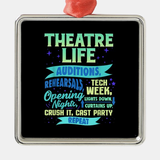 Actress Nerd Actor Musical Acter Spian Julgransprydnad Metall (Framsidan)