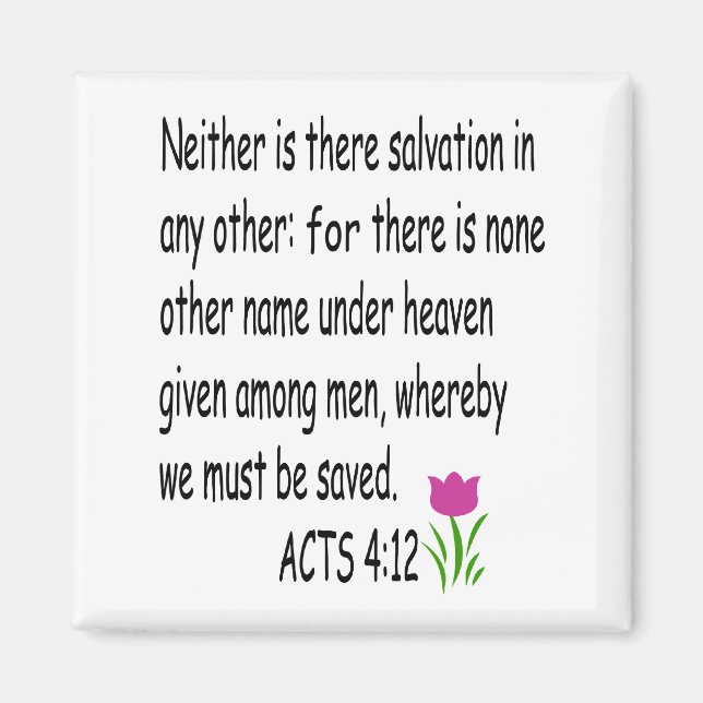 ACTS 4:12 magnet (Framsidan)