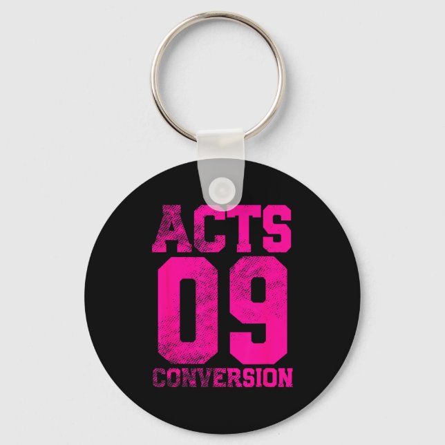 Acts 9 Omvändelse Bibel Kapitel Jersey Design  Nyckelring (Framsida)
