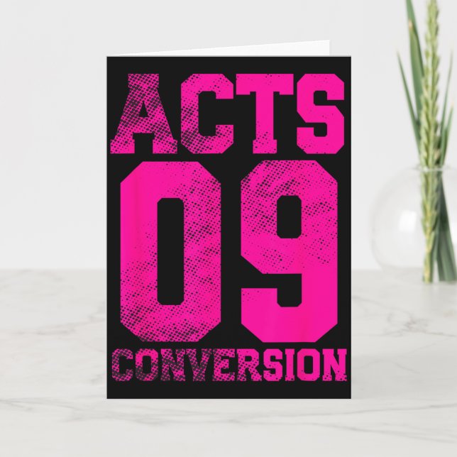 Acts 9 omvändelse Bibelkapitel Jersey Design  Kort (Framsida)