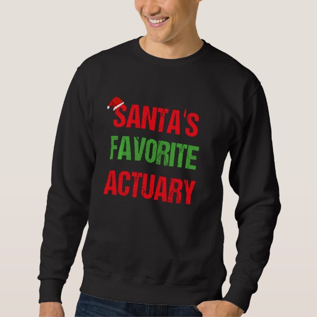 Actuary Funny Pajama-jul Lång Ärmad Tröja (Framsida)