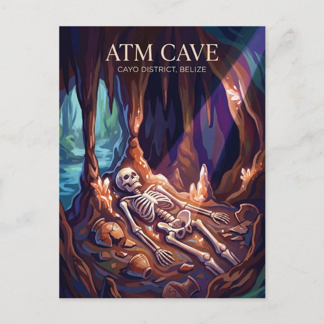 Actun Tunichil Muknal (ATM Cave) Belize Vykort (Framsida)