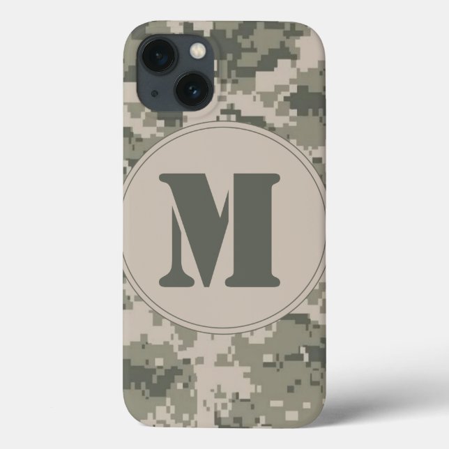 ACU Camo Camouflage Digital Monogram IPAD Case (Baksida)