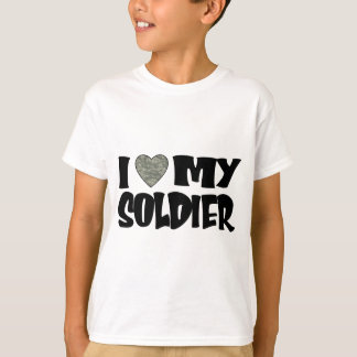 Acu-hjärta - jag älskar min soldat t-shirt