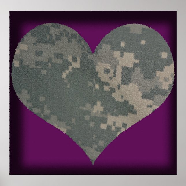 Acu militära Uniform Troops Camo Camouflage Poster (Framsidan)