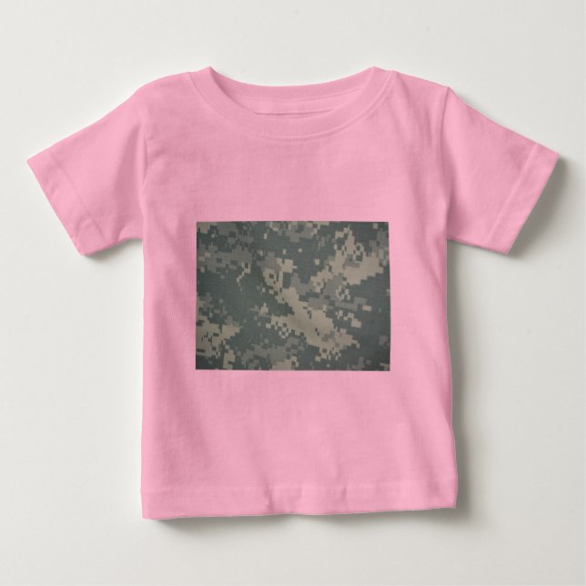 Acu Mönster Kamouflage Trupper Digital Konst Fred T-shirt (Framsida)